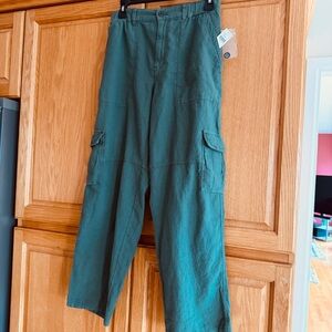 New Anthropologie Pilcro Small Linen Blend Cargo pants
